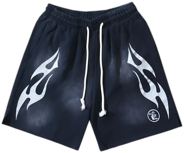 Hellstar Flame Shorts White WHIT